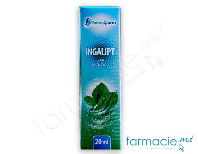 Ingalipt 0,025 g/0,025 g/ml / 20 ml spray bucofaringian, soluţie