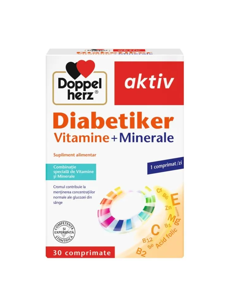 Supliment alimentar Doppelherz Diabetiker Vitamine, 30 tablete