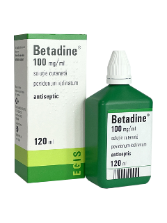 Betadine 100 mg/ml / 120 ml soluţie cutanată