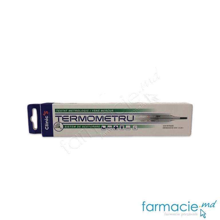 Clinic'S termometru ecologic din sticlă fără mercur