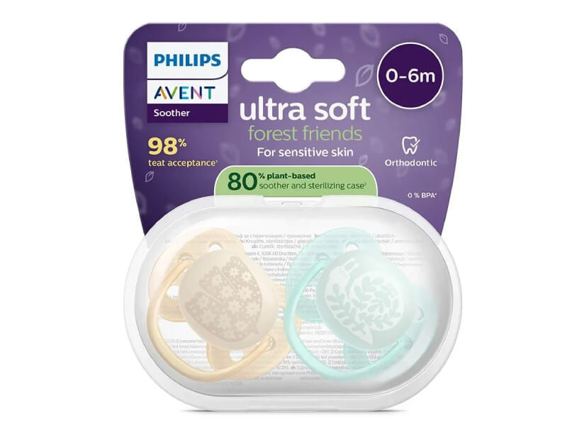 Philips Avent Ultra Soft Suzeta din silicon 0-6m melc-pasarea de foc2