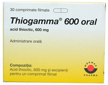 Thiogamma 600 oral 600 mg comprimate filmate