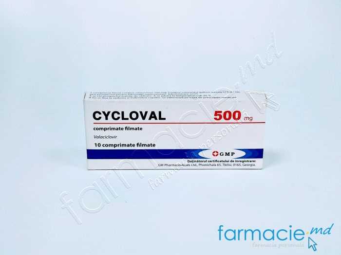 Cycloval 500 mg comprimate filmate