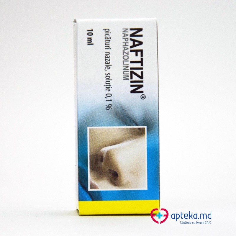 Naftizin 1 mg/ml / 10 ml picături nazale, soluţie
