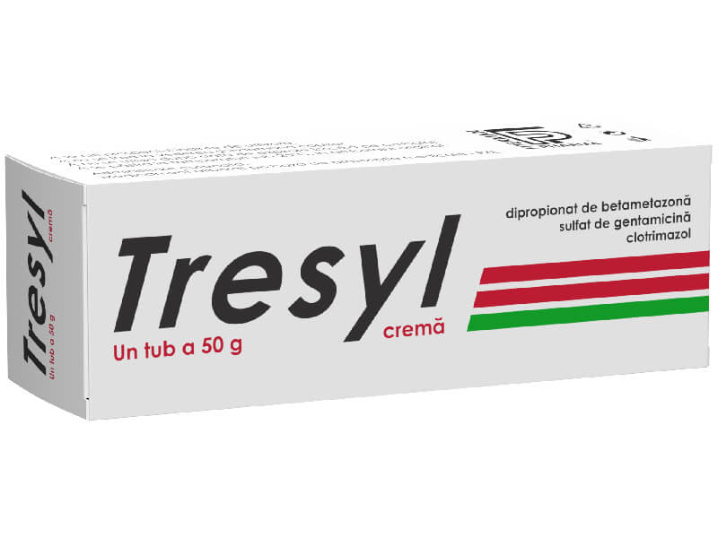 Tresyl 0,643 mg/1,54 mg/10 mg/g / 50 g cremă
