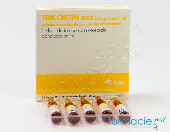Tricortin 1000 12 mg/1 mg/2 ml soluţie injectabilă