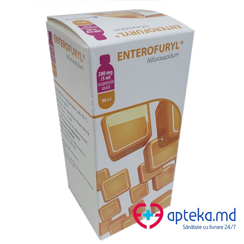 Enterofuryl 200 mg/5 ml / 90 ml suspensie orală