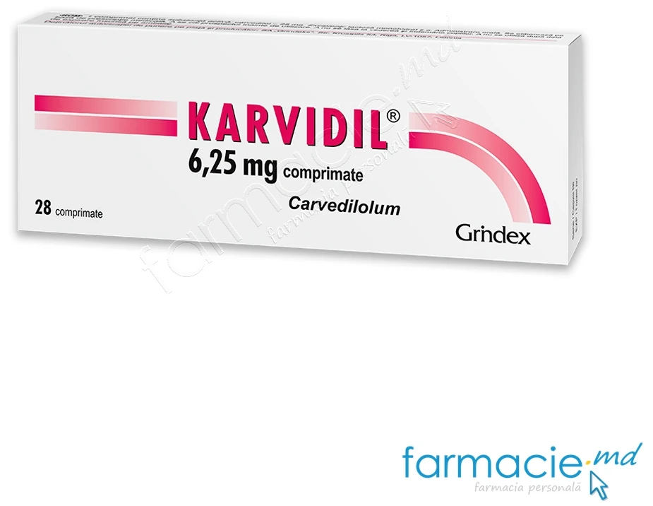 Karvidil 6,25 mg comprimate