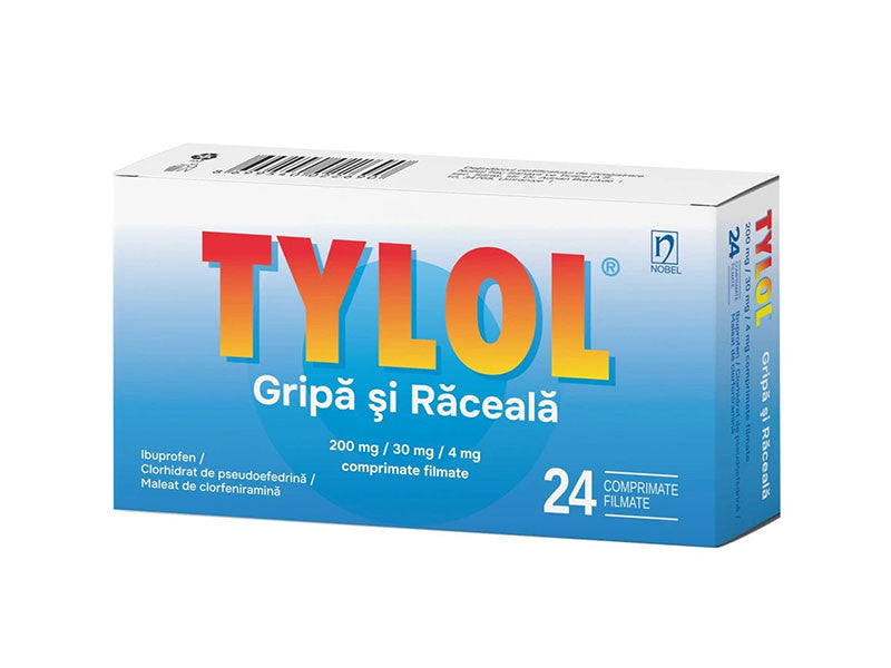 Tylol Gripă și Răceală 200 mg/30 mg/4 mg comprimate filmate