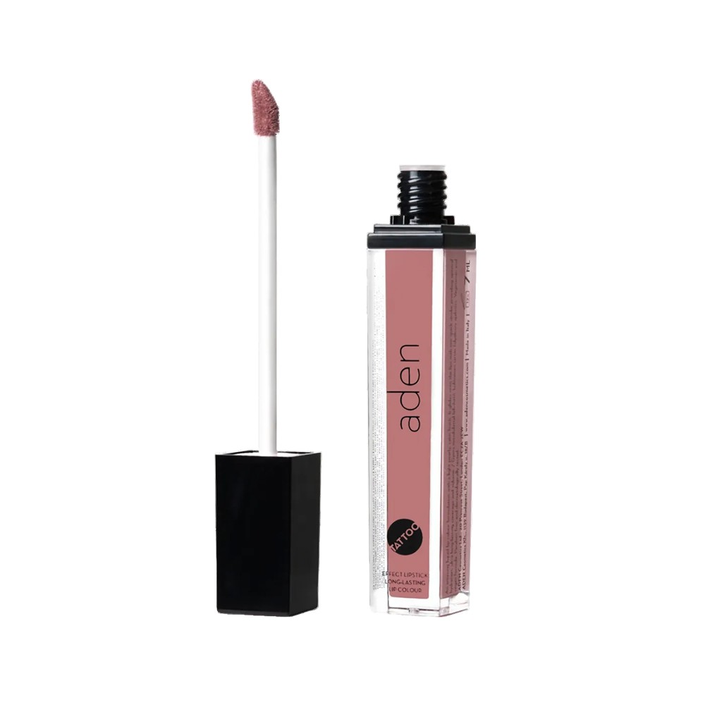 Aden lichid de buze mat Tattoo Effect Lipstick 1 NUDE CHOCOL Machiaj 7 ml