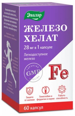 Evalar Fier chelat N60 caps