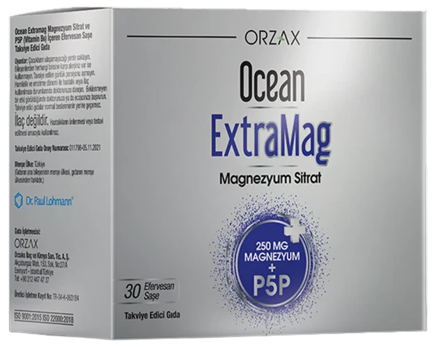 Bioslo Pharma Supliment alimentar Orzax Ocean ExtraMag B6 Magnezium Citrat, 30 doze