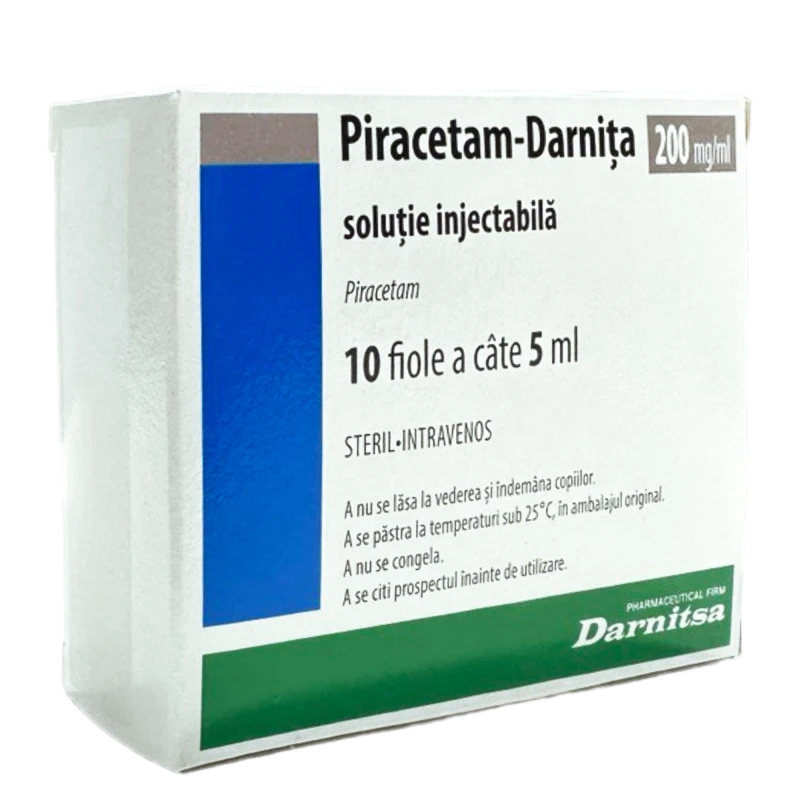 Piracetam-Darnița 200 mg/ml / 5 ml soluţie injectabilă