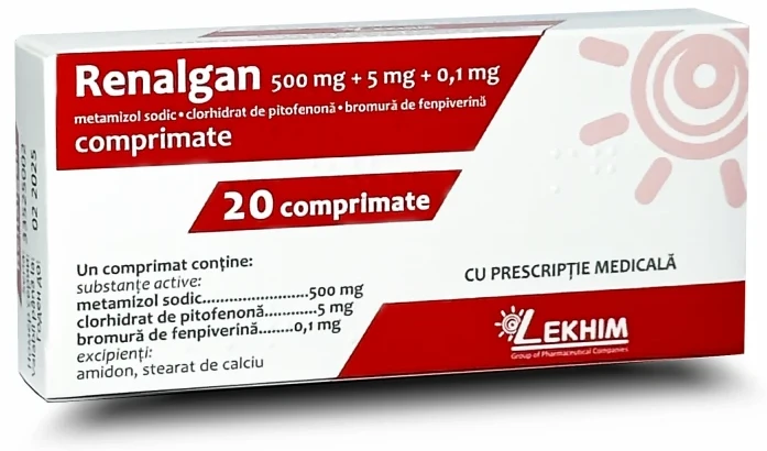 Renalgan 500 mg/5 mg/0,1 mg comprimate